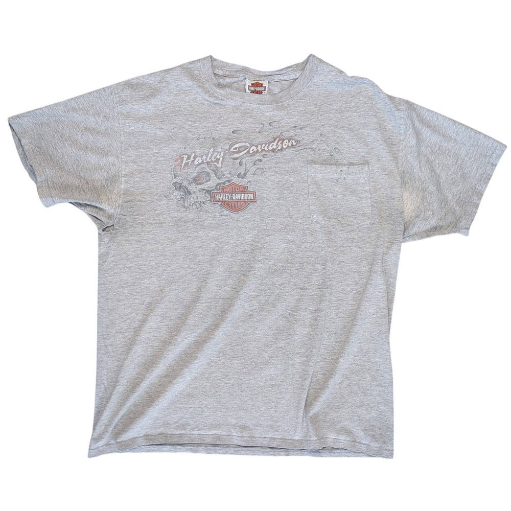 Harley Davidson Las Vegas Nevada Red Rock‎ Large Grey Short Sleeve T Shirt